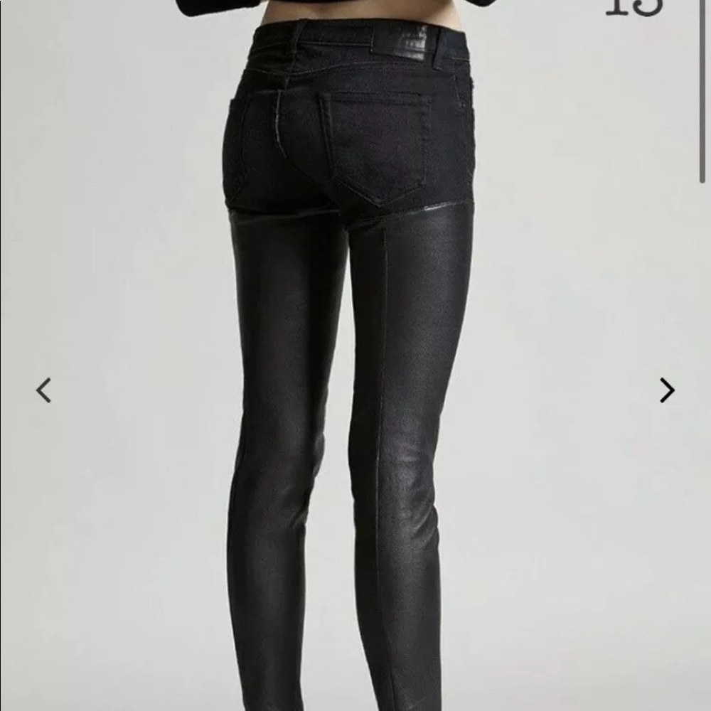 R13 Black Leather Chaps JEANS SIZE 24 $845. - Picture 3 of 12